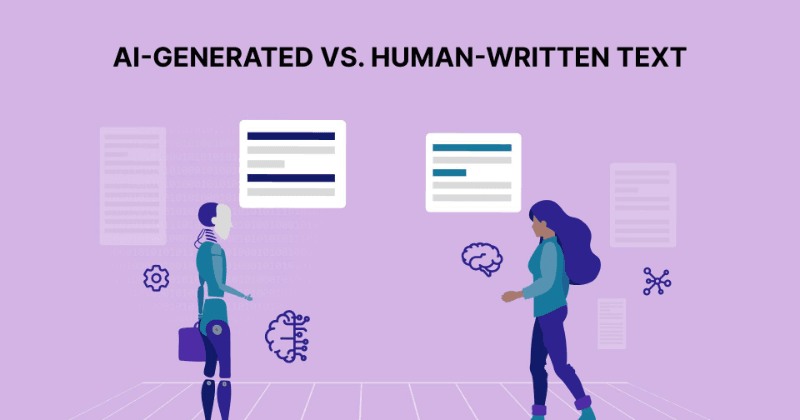 AI-genererad vs. mänskligt skriven text: fullständig analys