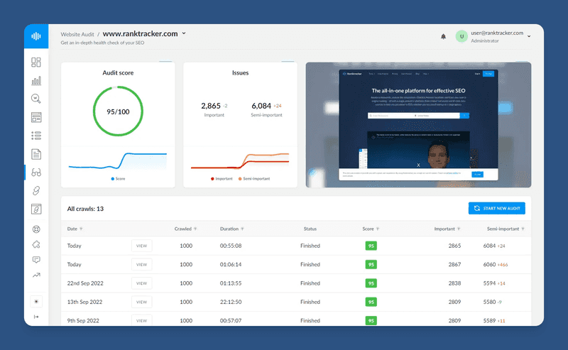 Website Audit 2.0 tool