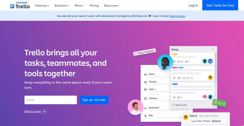 Trello Landing Page