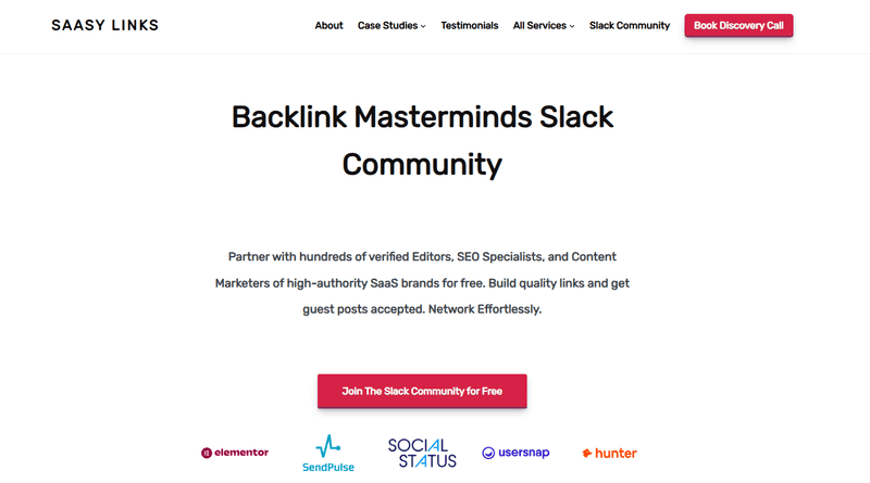 Backlink Masterminds Slack Community