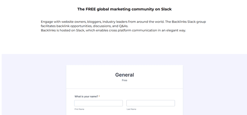 Backlinks Slack Group