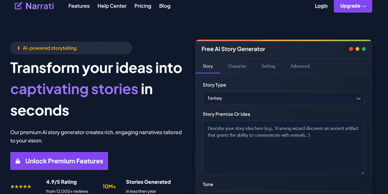Narrati AI Story Generator