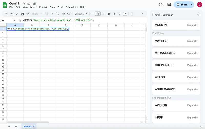 Google Sheets in 2025