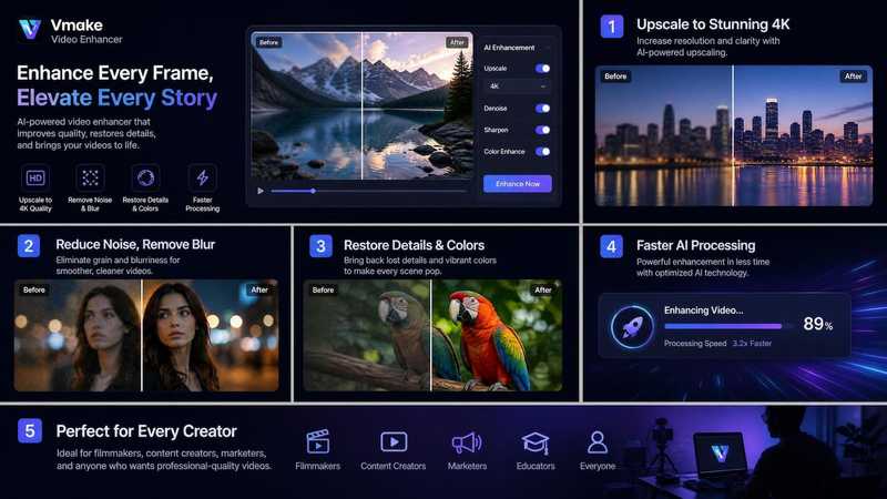Vmake AI Video Enhancer Review