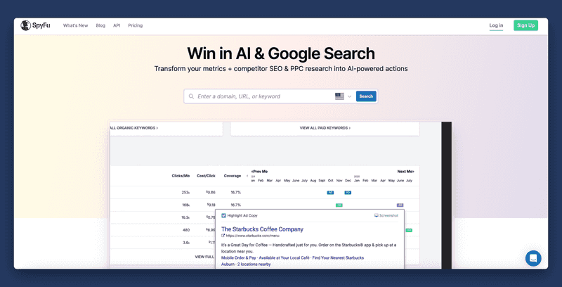 SpyFu Semrush alternative