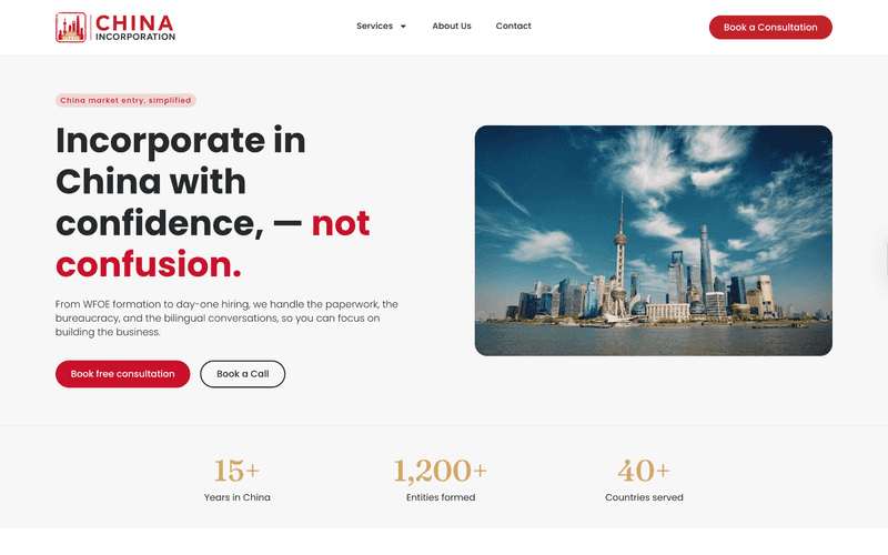 china Company Incorporation