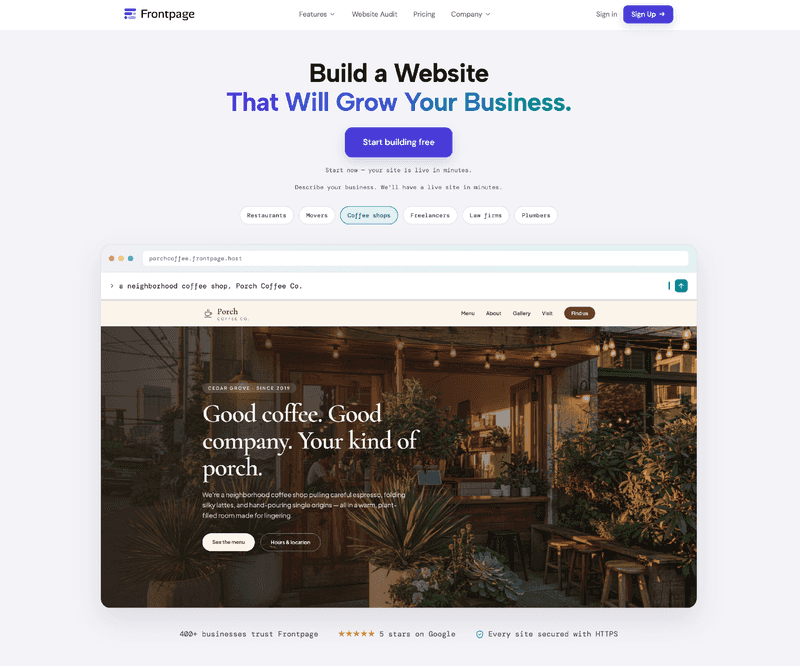 Frontpage