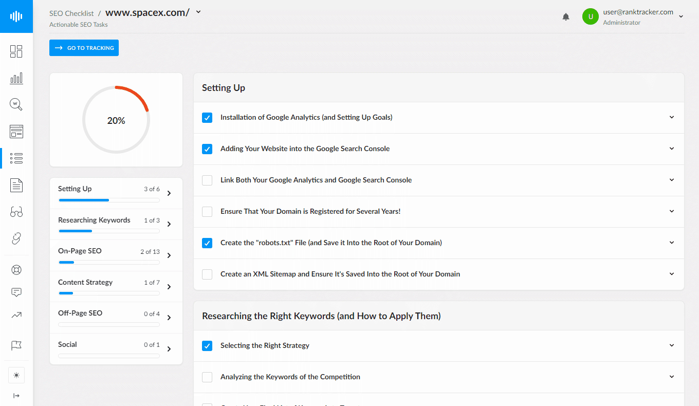 Mengoptimalkan situs Anda untuk SEO tidak harus rumit. Daftar Periksa SEO memandu Anda melalui proses langkah demi langkah, sehingga Anda siap untuk naik peringkat mesin pencari.